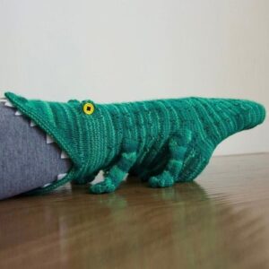 Alternative view of 3D Knit Crocodile Socks
