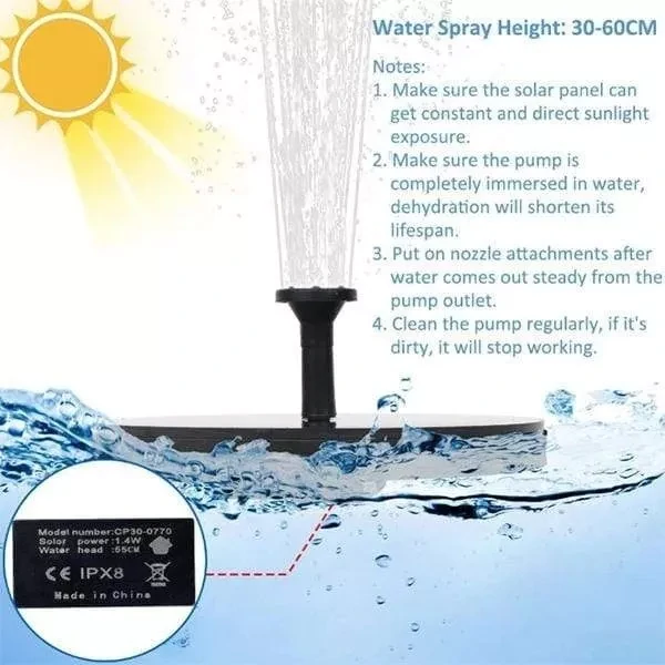 (❤️Clearance Sale - Save 48% OFF)Solar Powered Fountain Pump - Buy 2 Get Extra 10% Off - Image 5