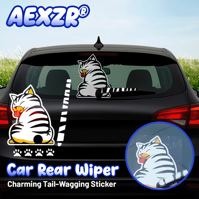 Car Rear Wiper Charming Tail-Wagging Sticker