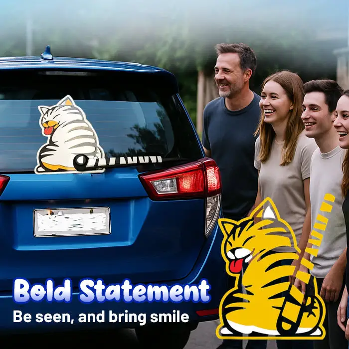 Car Rear Wiper Charming Tail-Wagging Sticker - Image 2