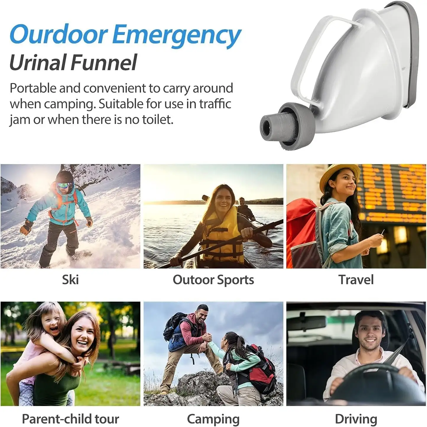 Neutral Urinal Drainer & Travel Portable Emergency Toilet - Image 3