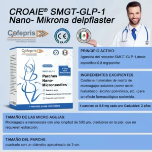 Alternative view of SMGT-GLP-1 Nano-Parche de Microagujas
