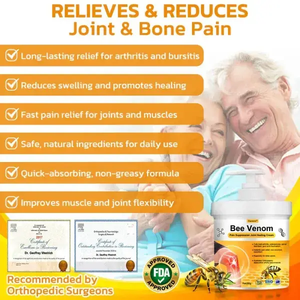 Bee Venom Pain Suppression Joint Healing Cream - Trusted by Medical Experts! - Image 3
