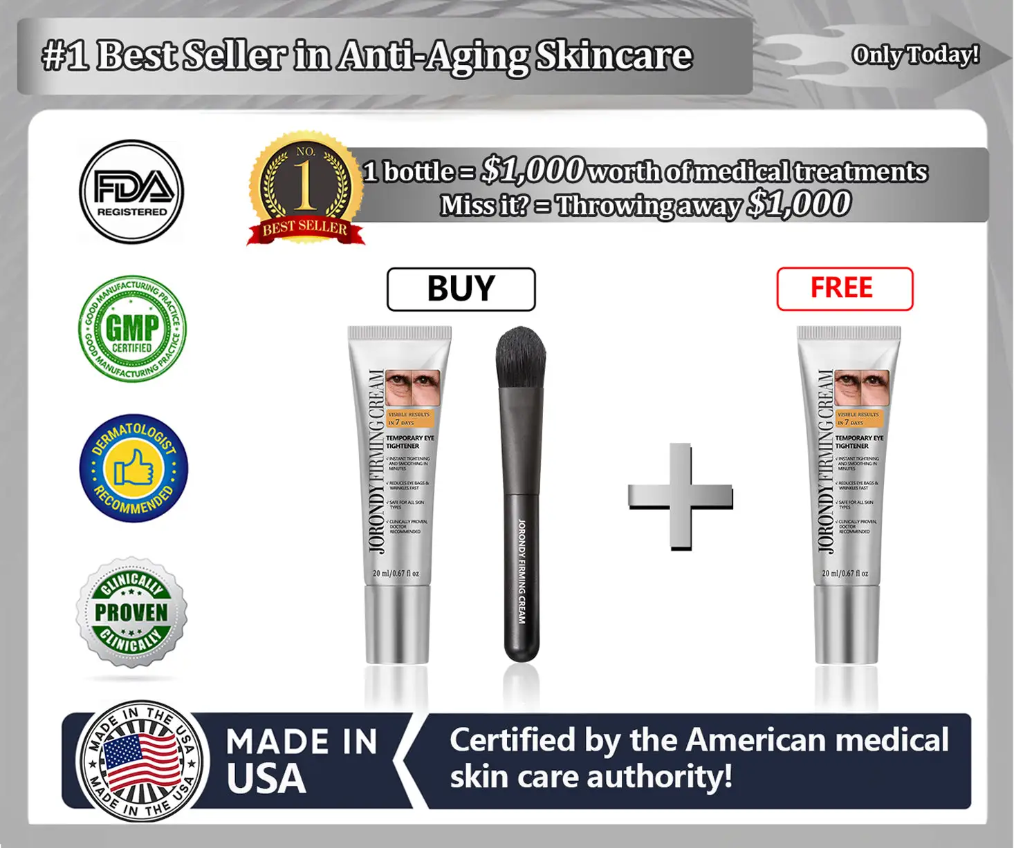 Firming Cream BONUS BRUSH & Massage Stick