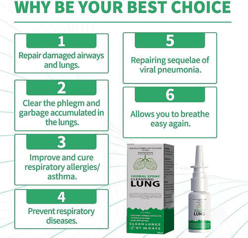 Organic Herbal Lung Cleanse Repair Nasal Spray - Image 8