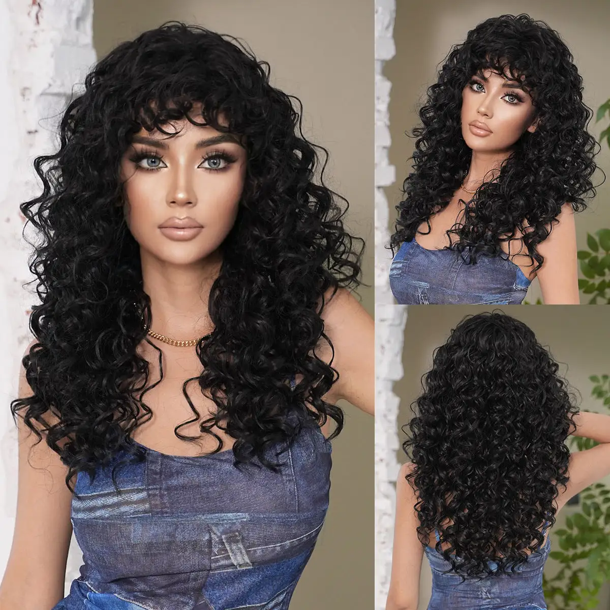 LOVILDS Effortless Shaggy Waves Big Hair Curly Hair Wig - Image 10