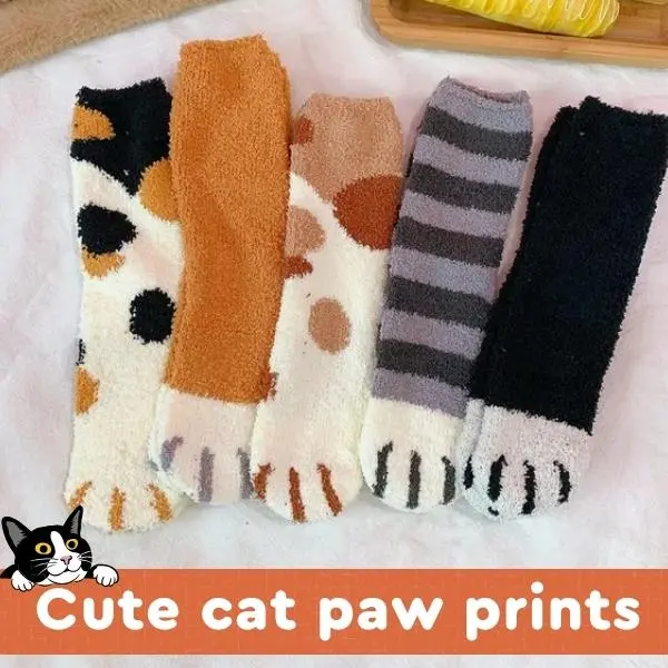 Winter Cat Paw Socks - Image 3