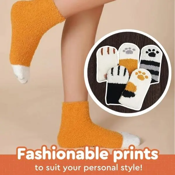 Winter Cat Paw Socks - Image 5