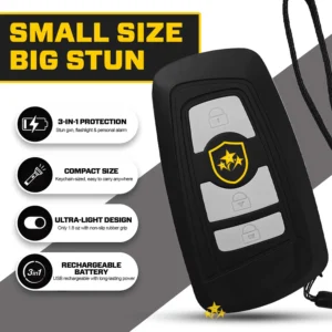 Alternative view of VOLTIC V77 3in1 Stun & Flashlight & Alarm Car Keychain