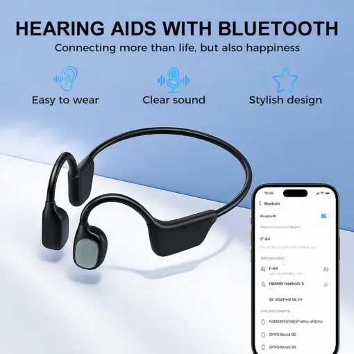 Bone Conduction Smart Hearing Aid Bluetooth Earphones - Image 3