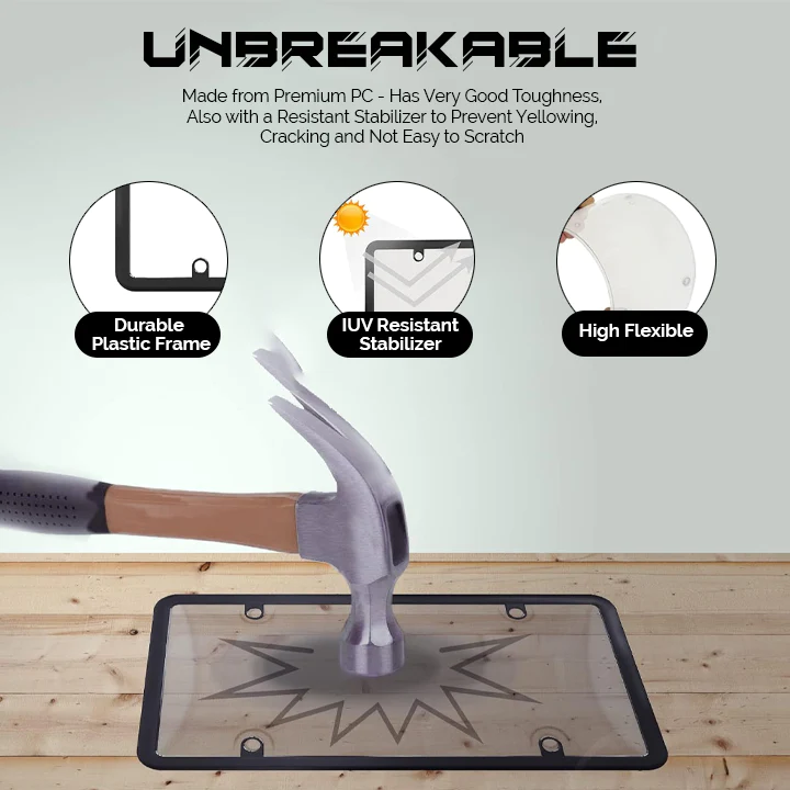 BlurPlate LCD Car License Plate Frame - Image 5