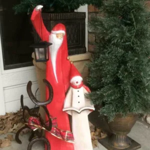 Alternative view of ❄Winter is coming❄ Snowman Sculpture With Solar Lantern