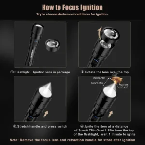 Alternative view of LED Flashlight – High Lumen Rechargeable Torch