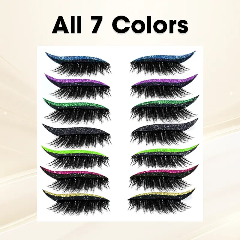 GlitzWink Cat Eyeliner Lashes Sticker - Image 13