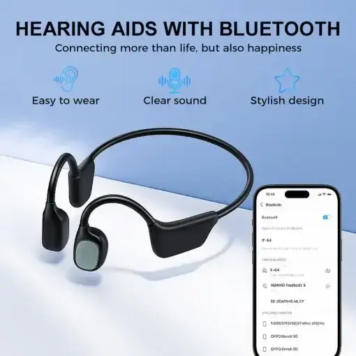 Bluetooth Bone Conduction Smart Hearing Aid Bluetooth Earphones - Image 3