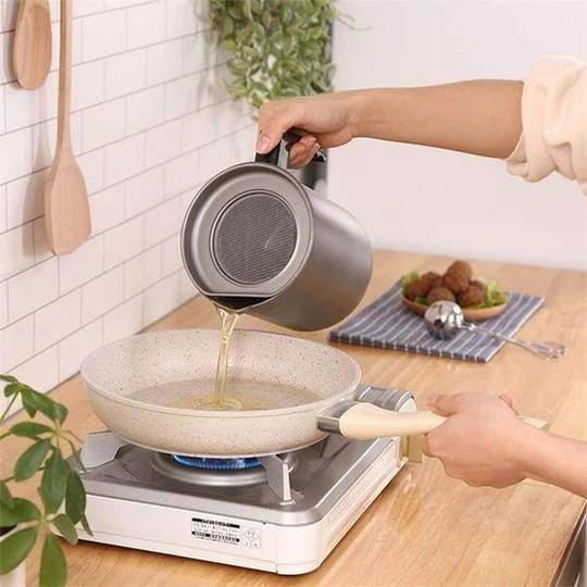 (Early Mother's Day Hot Sale-48% OFF)Stainless Steel Oil Filter Pot - Image 6