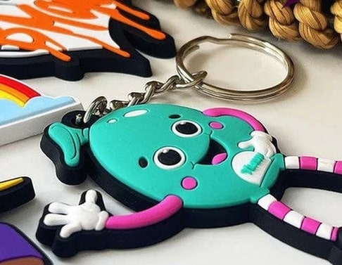 3D Die Cut Rubber KeyChains