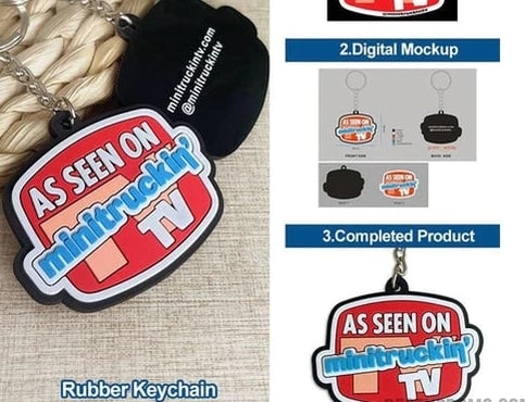 3D Die Cut Rubber KeyChains - Image 3