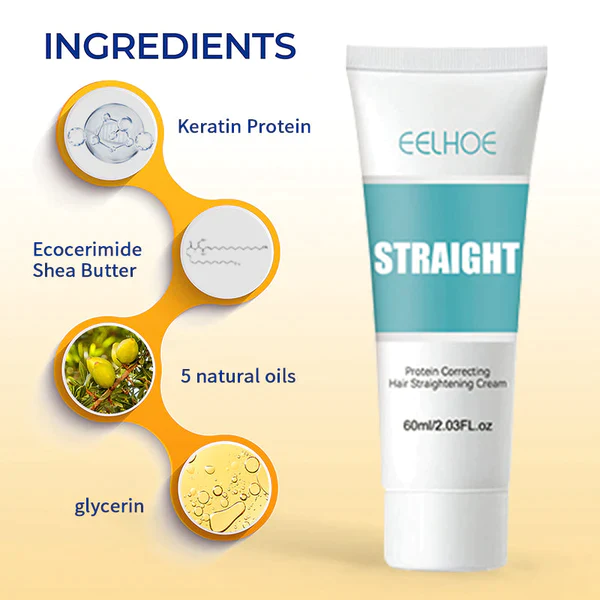 Eelhoe straight Kopie der Keratin Correcting Hair Straightening Cream - Image 5