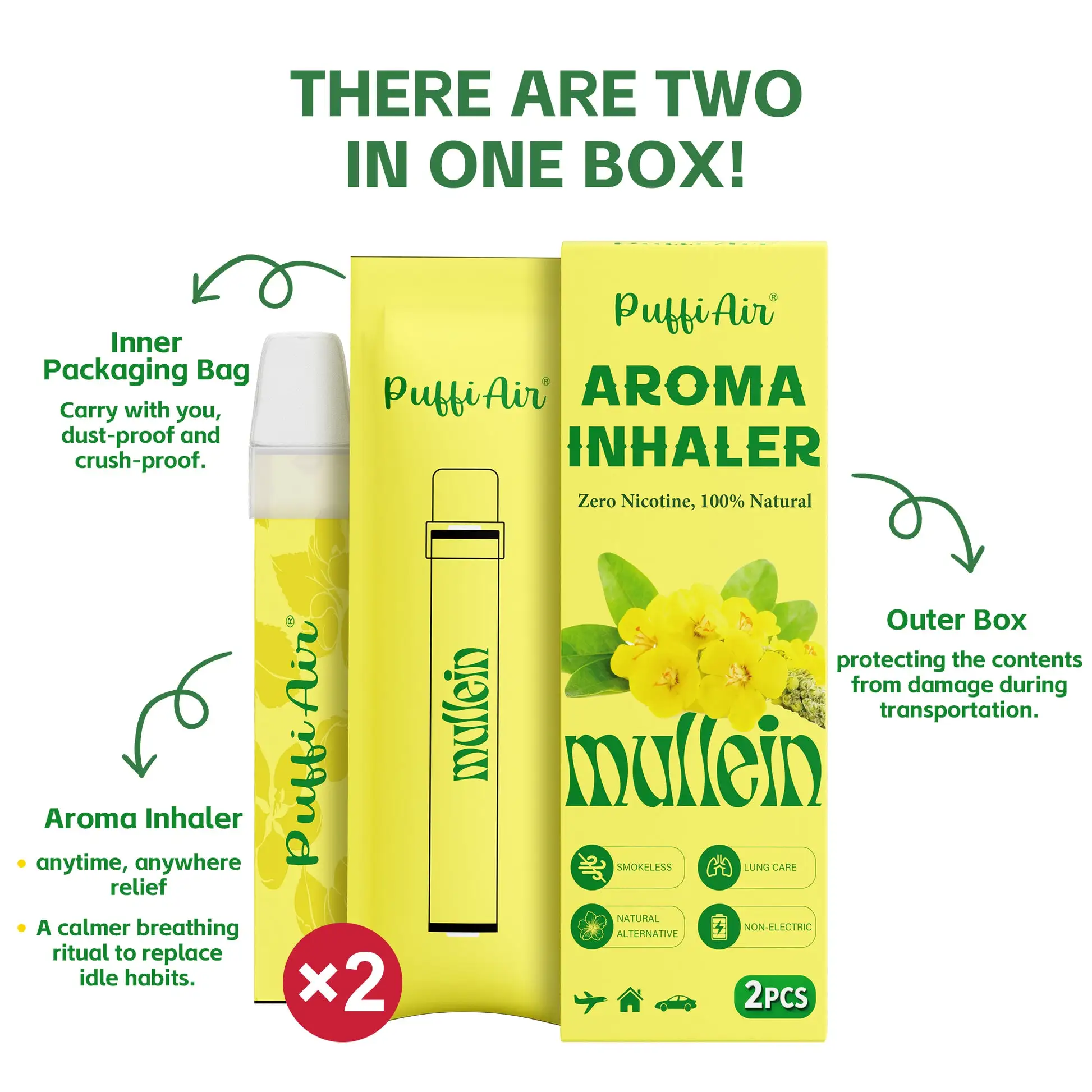 New Mullein Aroma Inhaler - 2 Pcs - Image 9