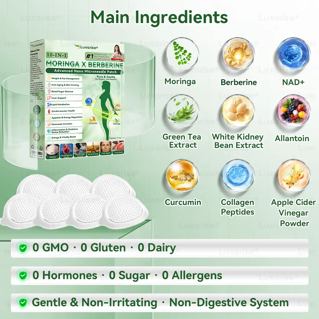 Official Store | ๐งก Moringa ร Berberine 10โinโ1 Advanced Nano Microneedle Patch - Image 2