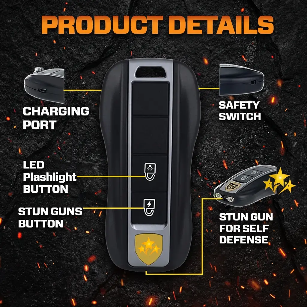 Voltax ShockForce 75M Stun Car Keychain - Image 8