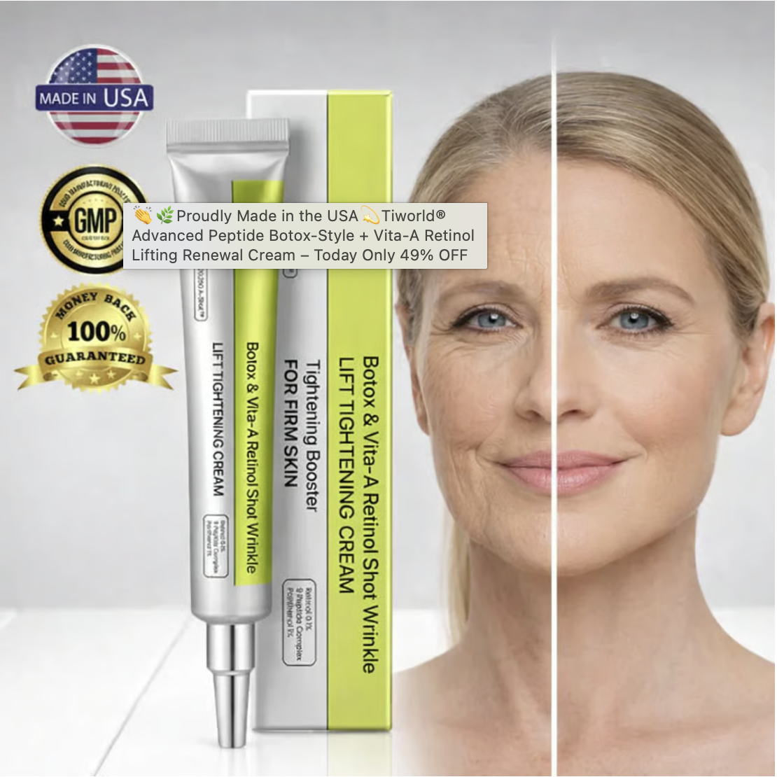 Advanced Peptide Botox-Style + Vita-A Retinol Lifting Renewal Cream