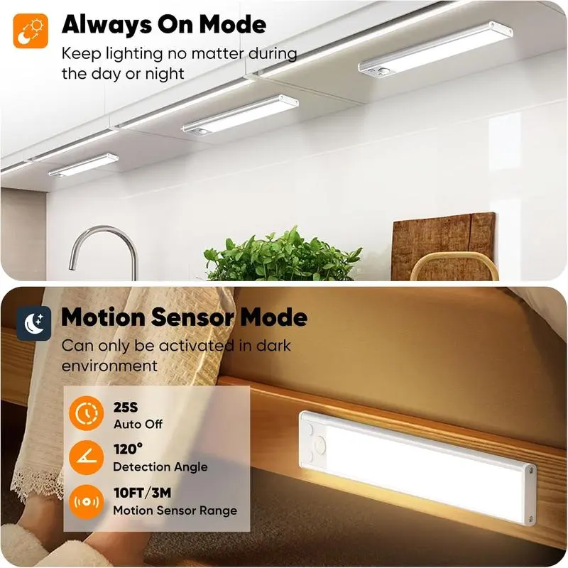 Under Cabinet Lights - 76LED Motion Sensor Night Light Indoor - Image 7