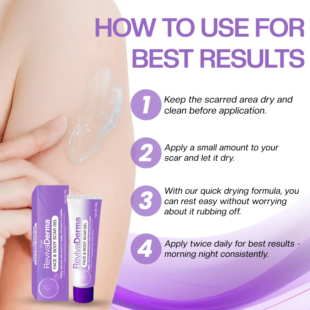 RevivaDerma Face & Body Scar Gel - Image 5