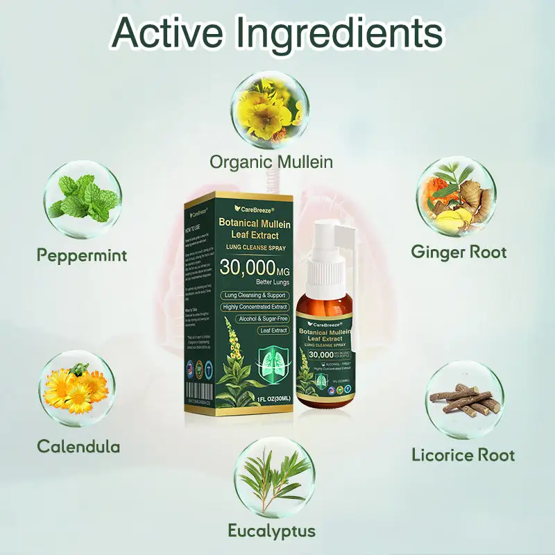 Botanical Mullein Leaf Extract Lung Cleanse Spray - Image 9