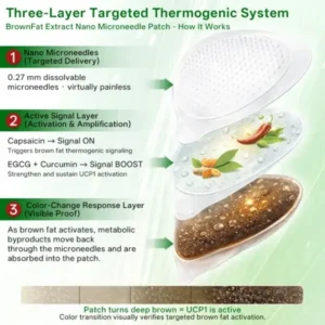 Alternative view of BrownFat Extract Nano Microneedle Patch