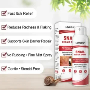 Snail Repair Spray for Itchy, Flaky Psoriasis Skin