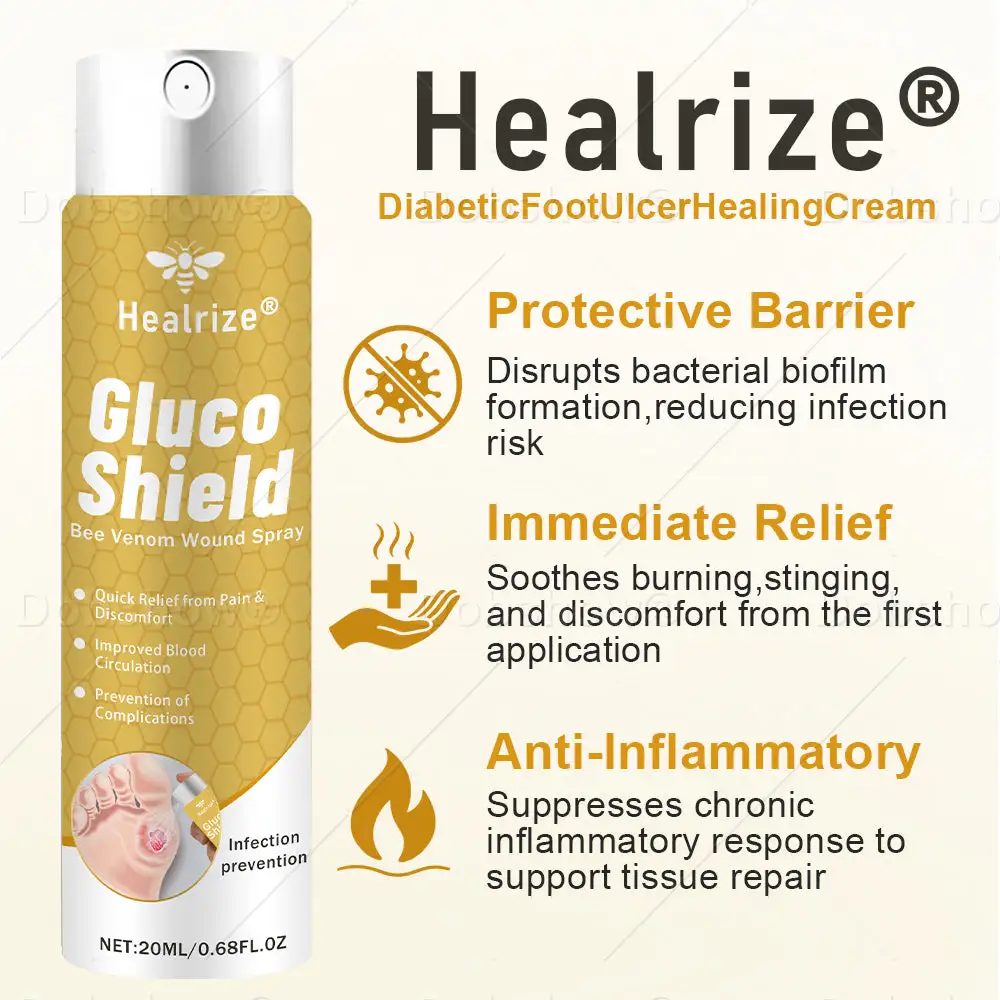 ⭐ 𝘽𝙚𝙨𝙩 𝙎𝙚𝙡𝙡𝙚𝙧 | GlucoShield Bee Venom Wound Spray - Image 3
