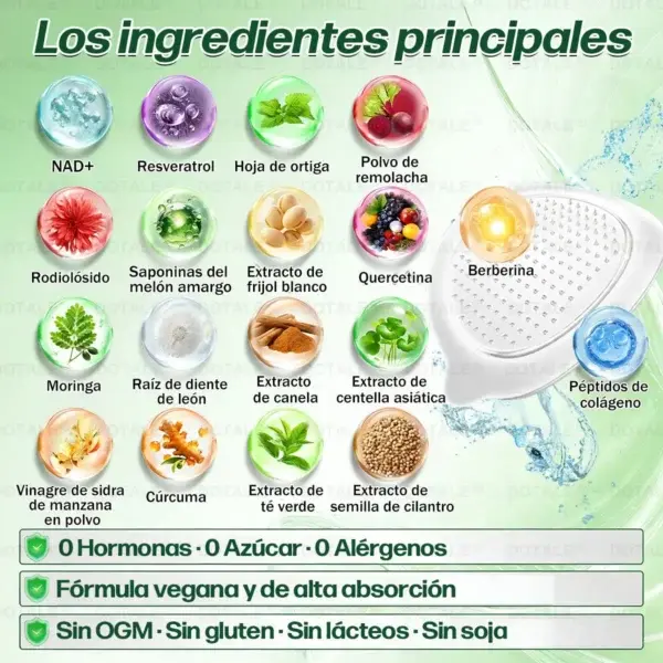 Parche de Microagujas Nano Avanzado 10 en 1 con Moringa Berberina y NAD+ - Image 9