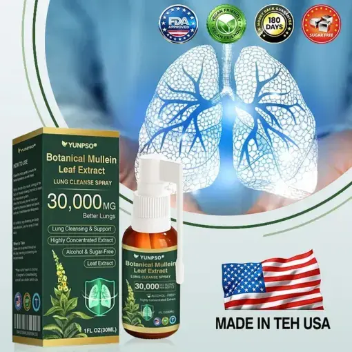 Botanical Mullein Leaf Extract Lung Cleanse Spray