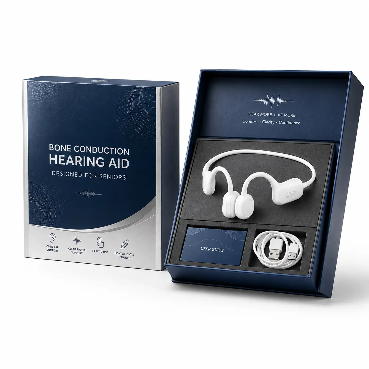 Bone Conduction Smart Hearing Headphones – Clear Sound & Open-Ear Comfort - Image 12