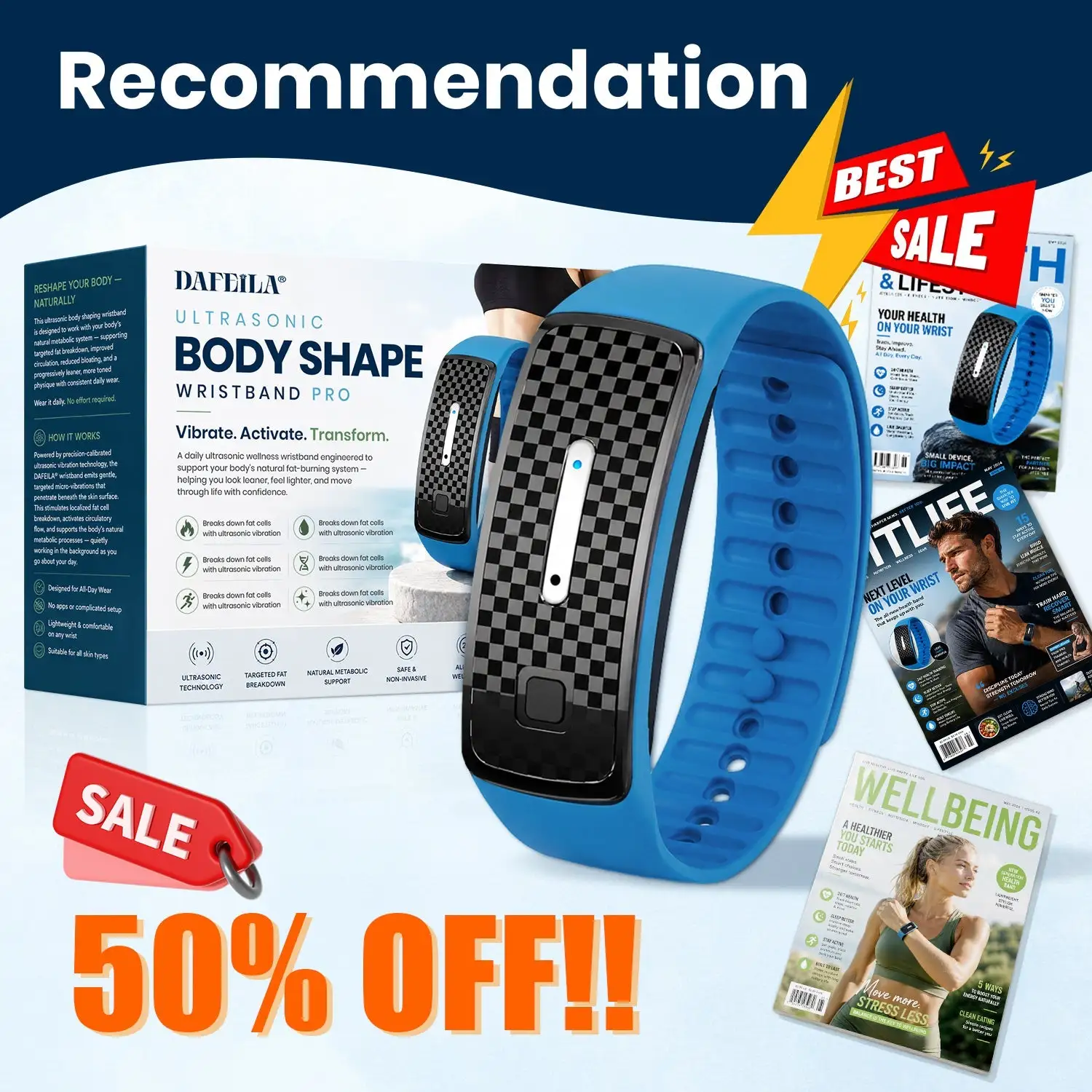 Ultrasonic Body Shape Wristband Pro