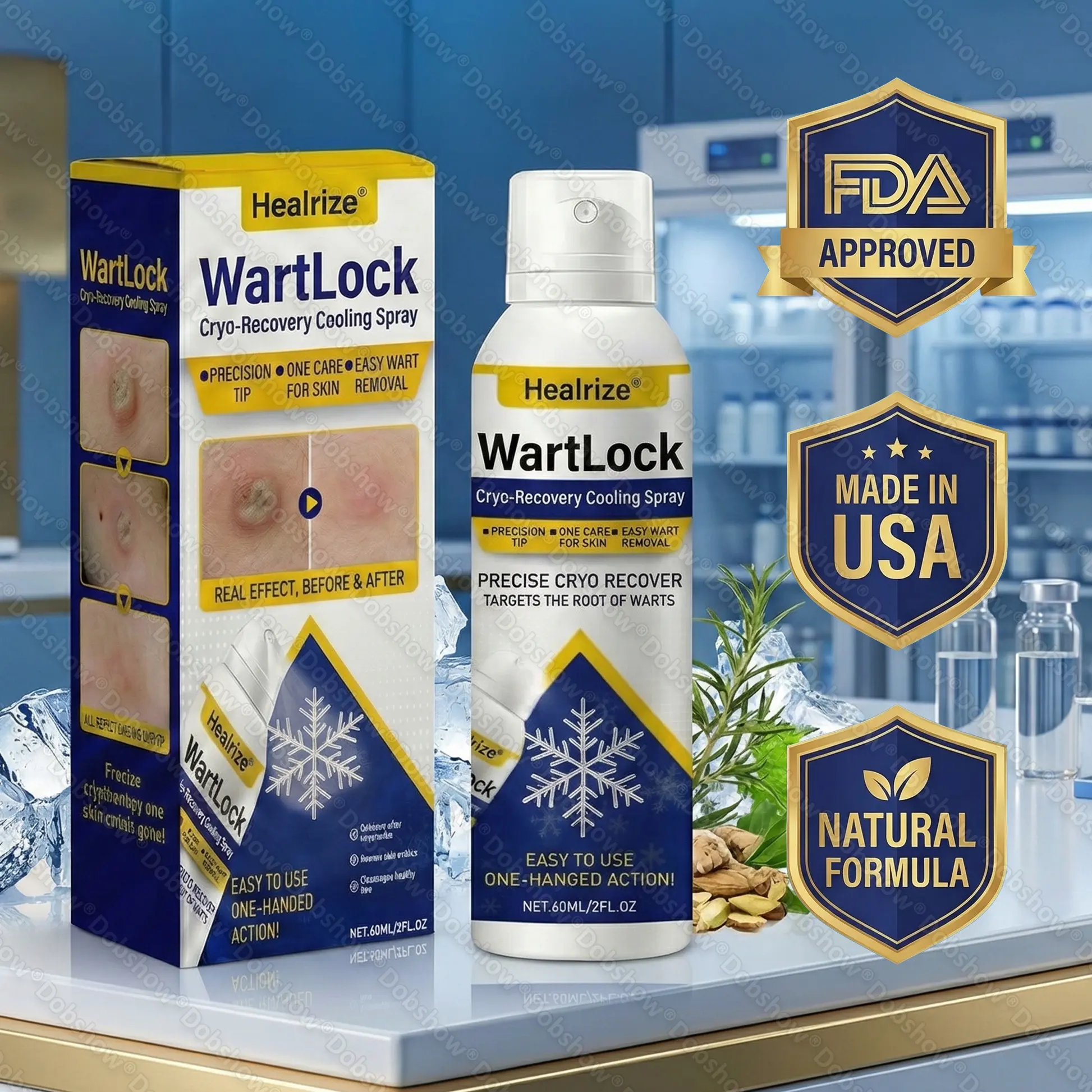 Wart Lock Cryo-Recovery Cooling Spray