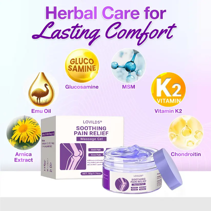 LOVILDS Clinically Trusted Arthritis Pain Relief Gel AAOS-Approved Turmeric & Emu Oil - Image 3