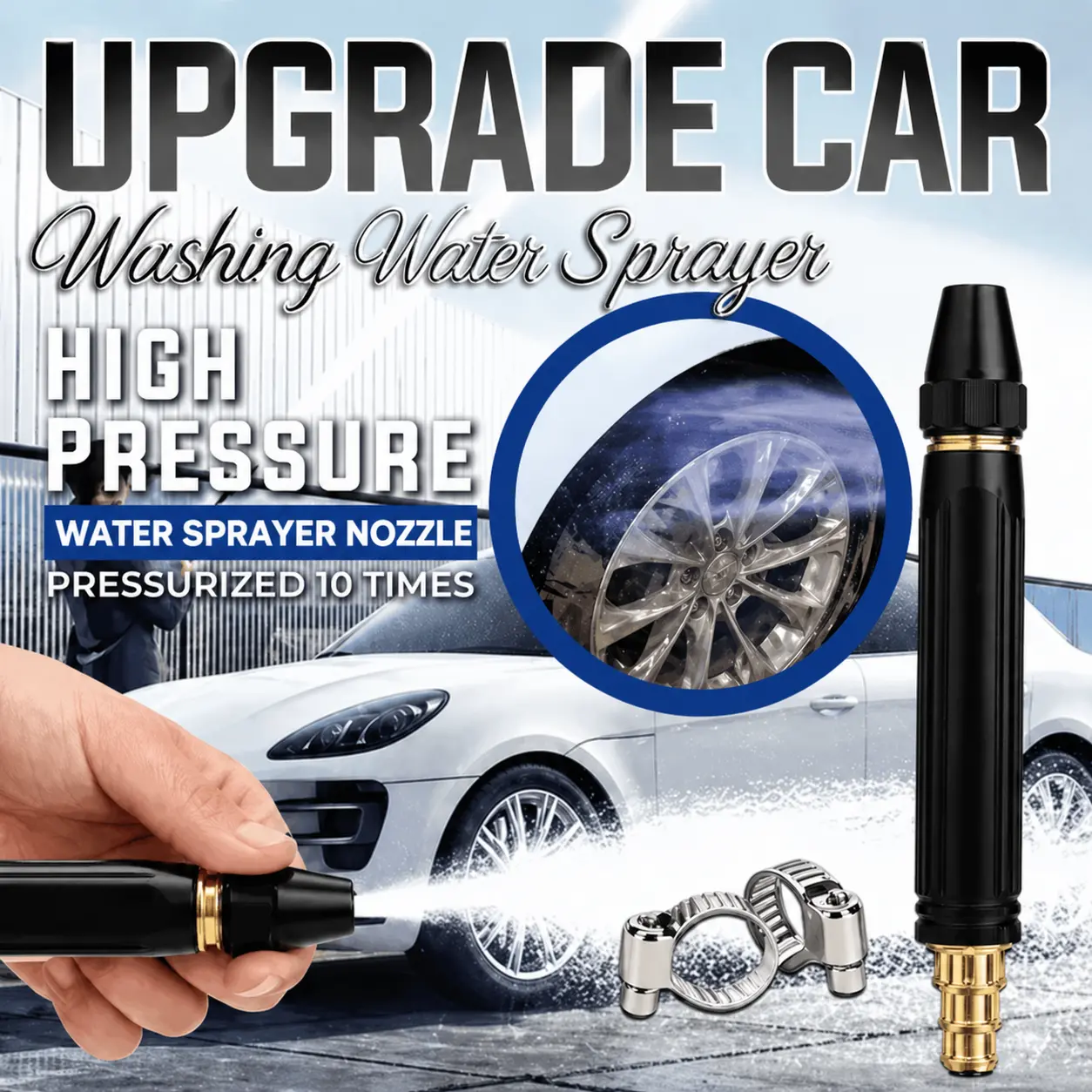 QIAWI Upgrade Car Washing Water Sprayer