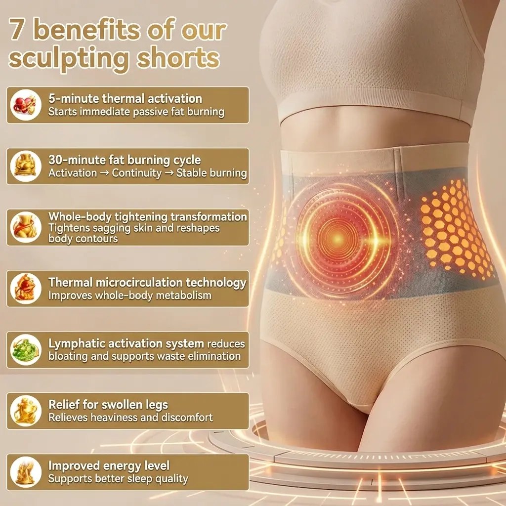 4-in-1 Shaping and Fat-Burning Microfiber Shorts - Image 2