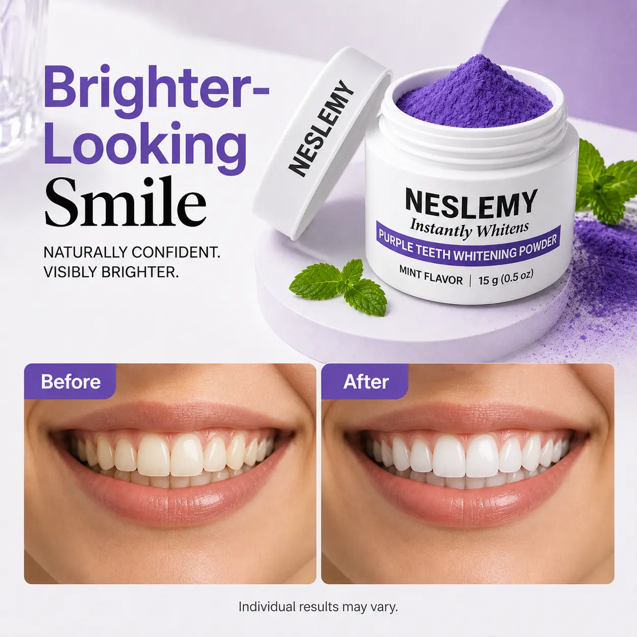NESLEMY Purple Teeth Whitening Powder - Image 4