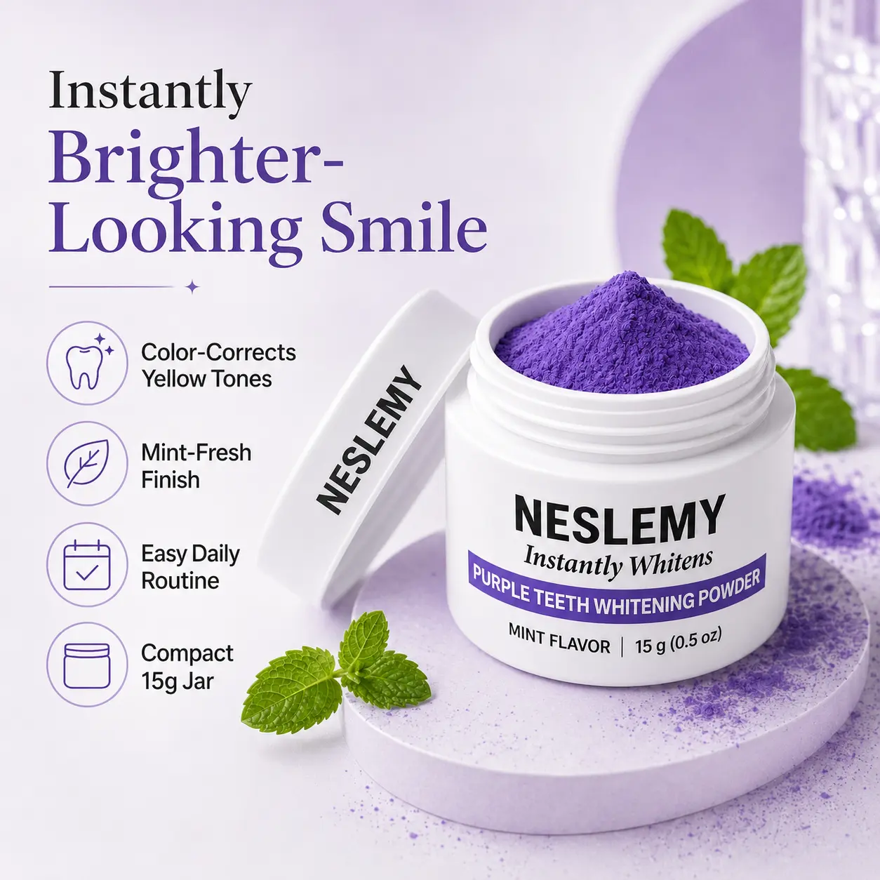 NESLEMY Purple Teeth Whitening Powder - Image 7