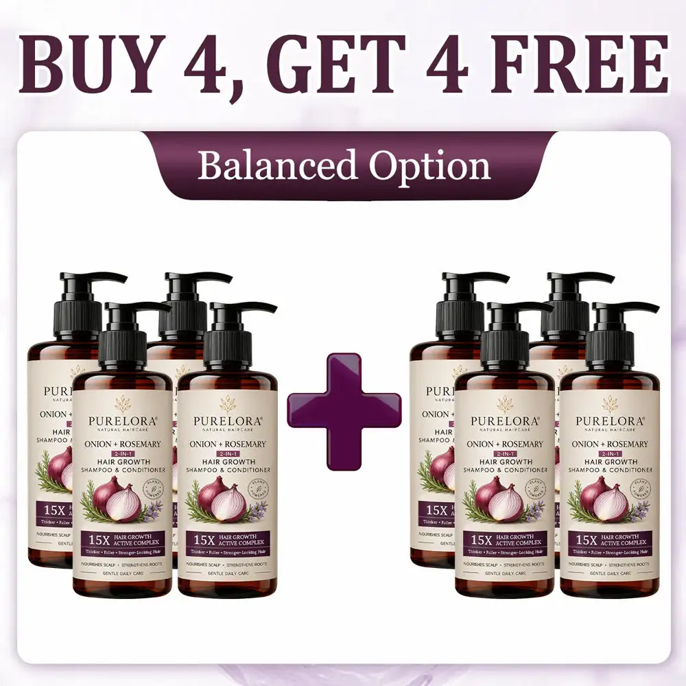 Onion & Rosemary 2-in-1 Shampoo & Conditioner with 15X Active Complex for Hair Growth - Image 22