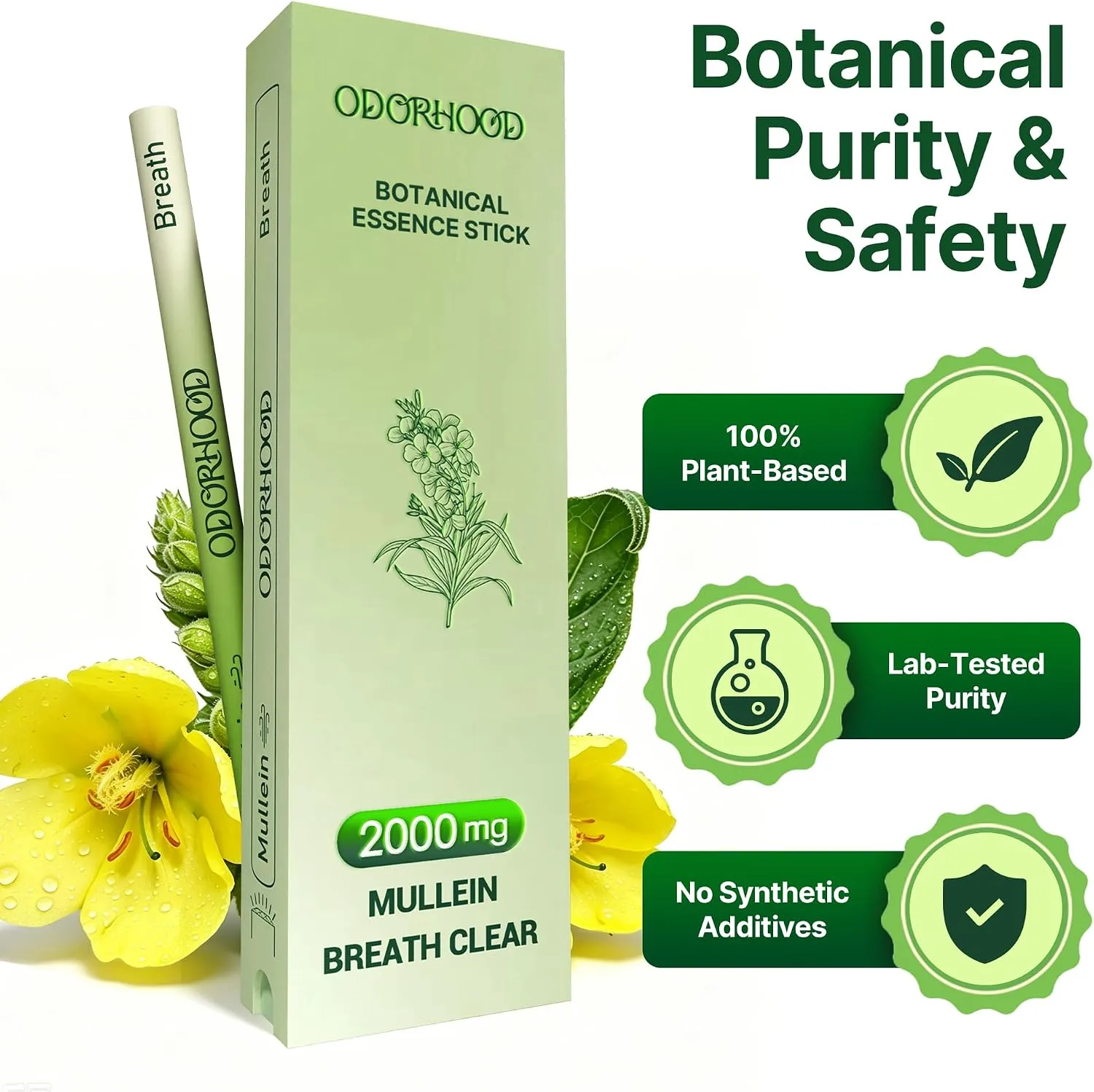 Refreshing Herbal Diffuser Pen Premium Mullein & Mint - Image 4