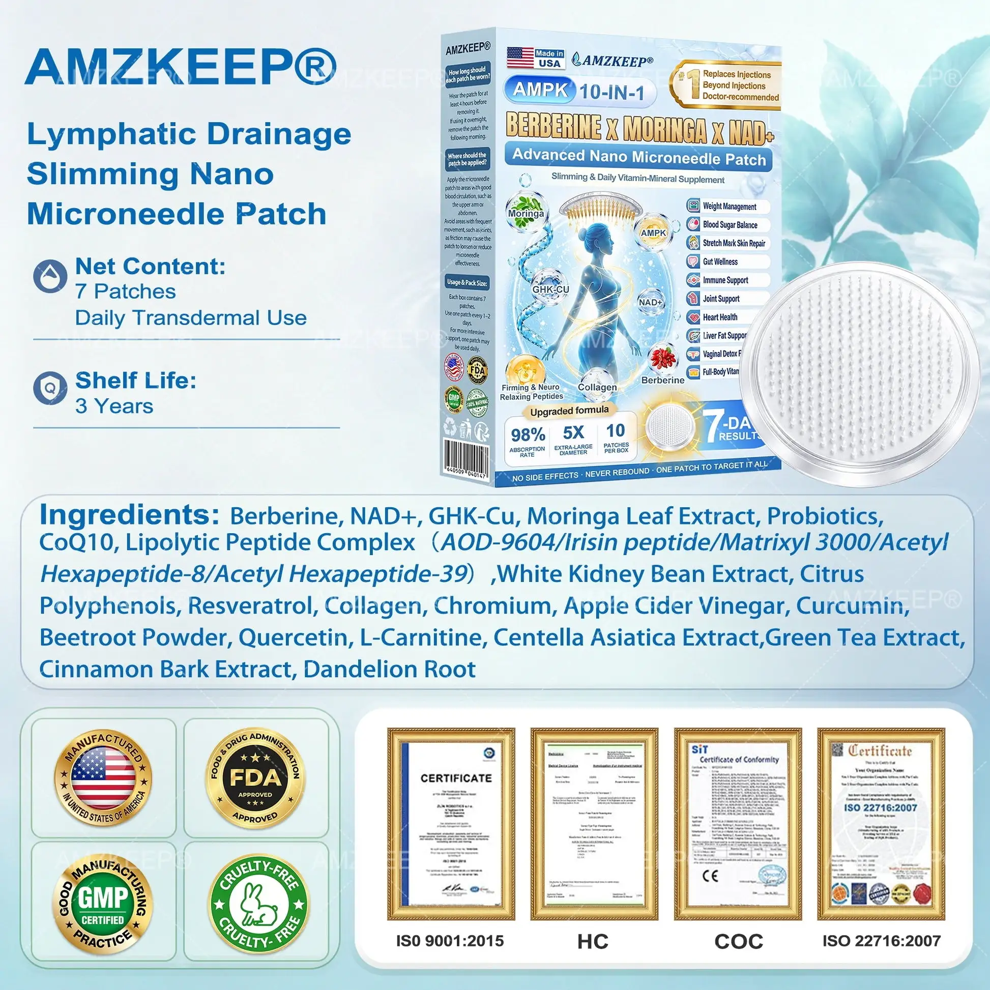 Extra-Large 3" Metabolic Microneedle Patch - Image 17