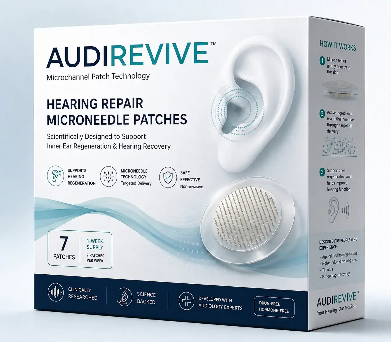 HEARING REPAIR MICRONEEDLE PATCHES