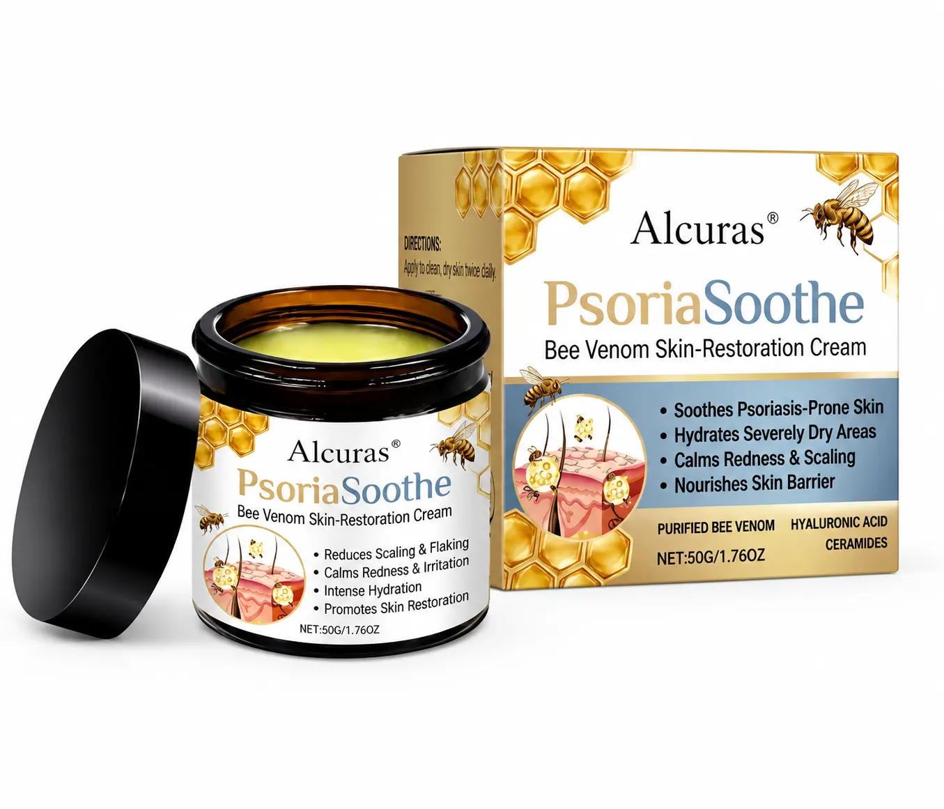 PsoriaSoothe Bee Venom Skin-Restoration Cream - Image 8