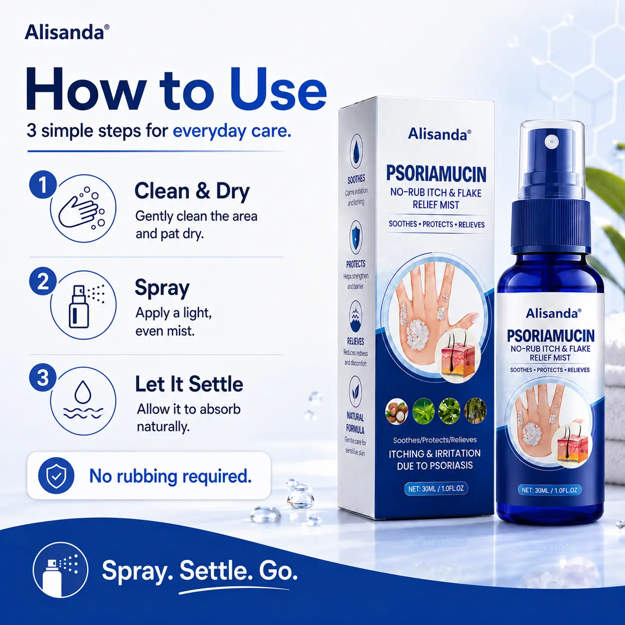 PsoriaMucin No-Rub Itch & Flake Relief Mist - Image 8