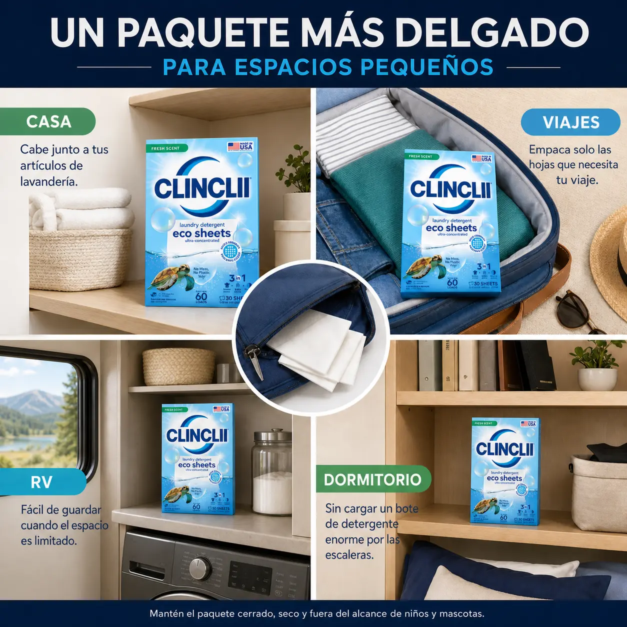 CLINCLII Hojas de Detergente para Ropa - Image 8